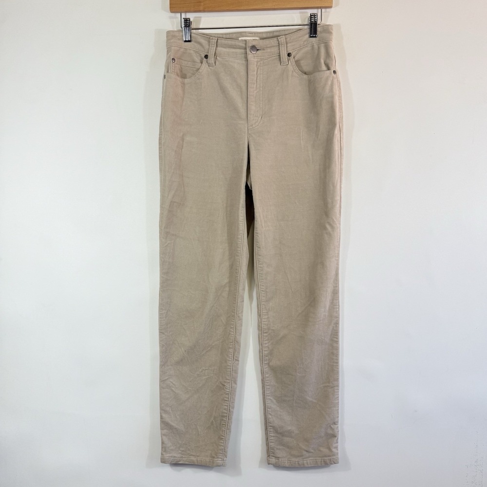 Eileen Fisher Pants Womens XS Tan Soft Velveteen‎ Cabincore Skinny Leg Stretch